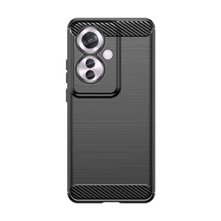 Durable Matte Silicone TPU Bumper Case for Oppo Reno11A 5G - Shockproof Soft Back Cover (Black)