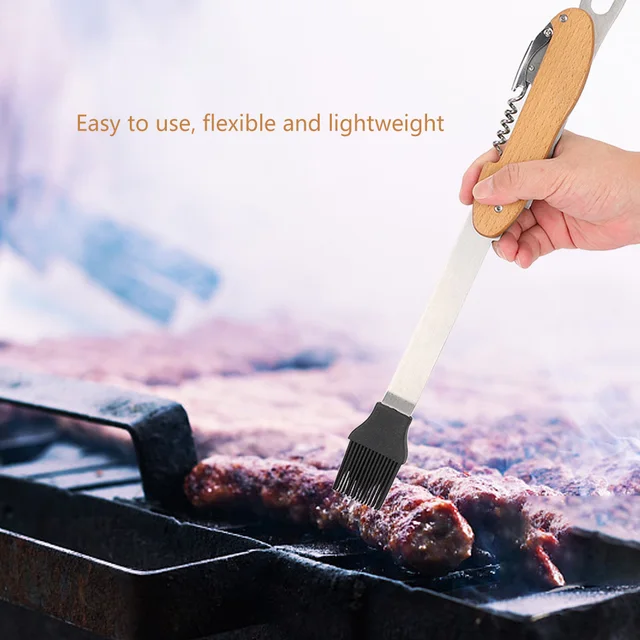 5 Az 1 Funkció Multifunkcionális Leválasztható Barbecue Szerszám Összecsukható Bbq Szerszámkészlet A Kültéri -Hoz - Image 6
