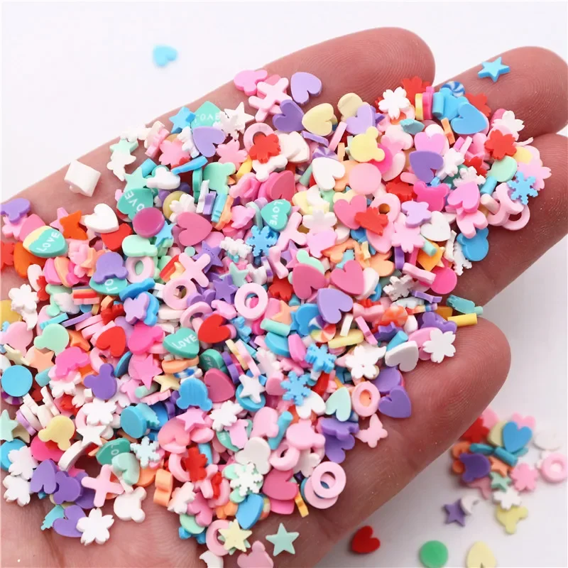 Rociadores de arcilla polimérica Fimo, accesorios para manualidades, manualidades DIY, dijes de limo, arte de uñas, funda de teléfono, belleza, 50g, 5mm