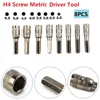 8 PCS H4 Hex Socket Sleeve Set Metric PHM2.0-5.5mm Nozzles Nut Driver Hex Shank Power Nuts Driver Socket Screwdriver Bits Tools 6