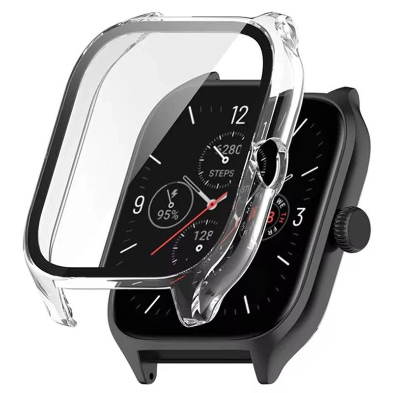 Watch Screen Protector Case Watch Cover Watch Protective Case Watch Case Watch Protective Cover Watch Screen Protector Watch Accessories Case+Glass For Amazfit GTS4/4 Mini