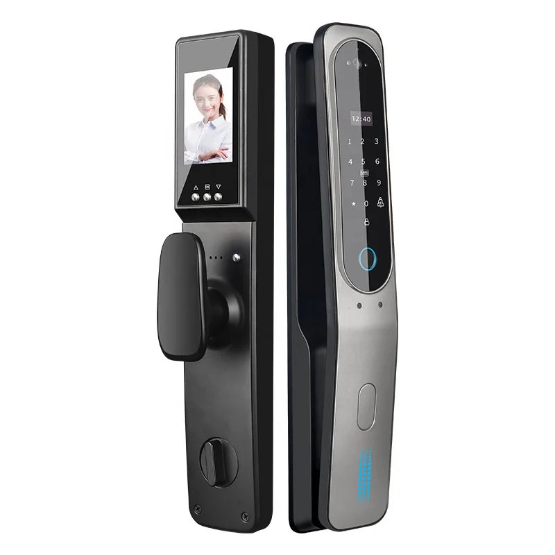 

Tuya App Full Automatic Smart Lock WiFi Wireless Fingerprint Password RFID Card App Digital Door Lock With Camera