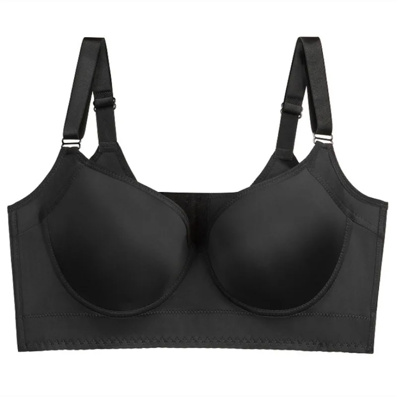 Large size bra beautiful back and large size underwear steel hoop gathered bra with 8 rows of buttons Underwear Breast Shapers