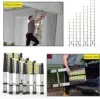 Telescoping Extension Ladder 8.5FT, Aluminum Telescopic Ladders with Carry Bag for Outdoor Indoor Use 5