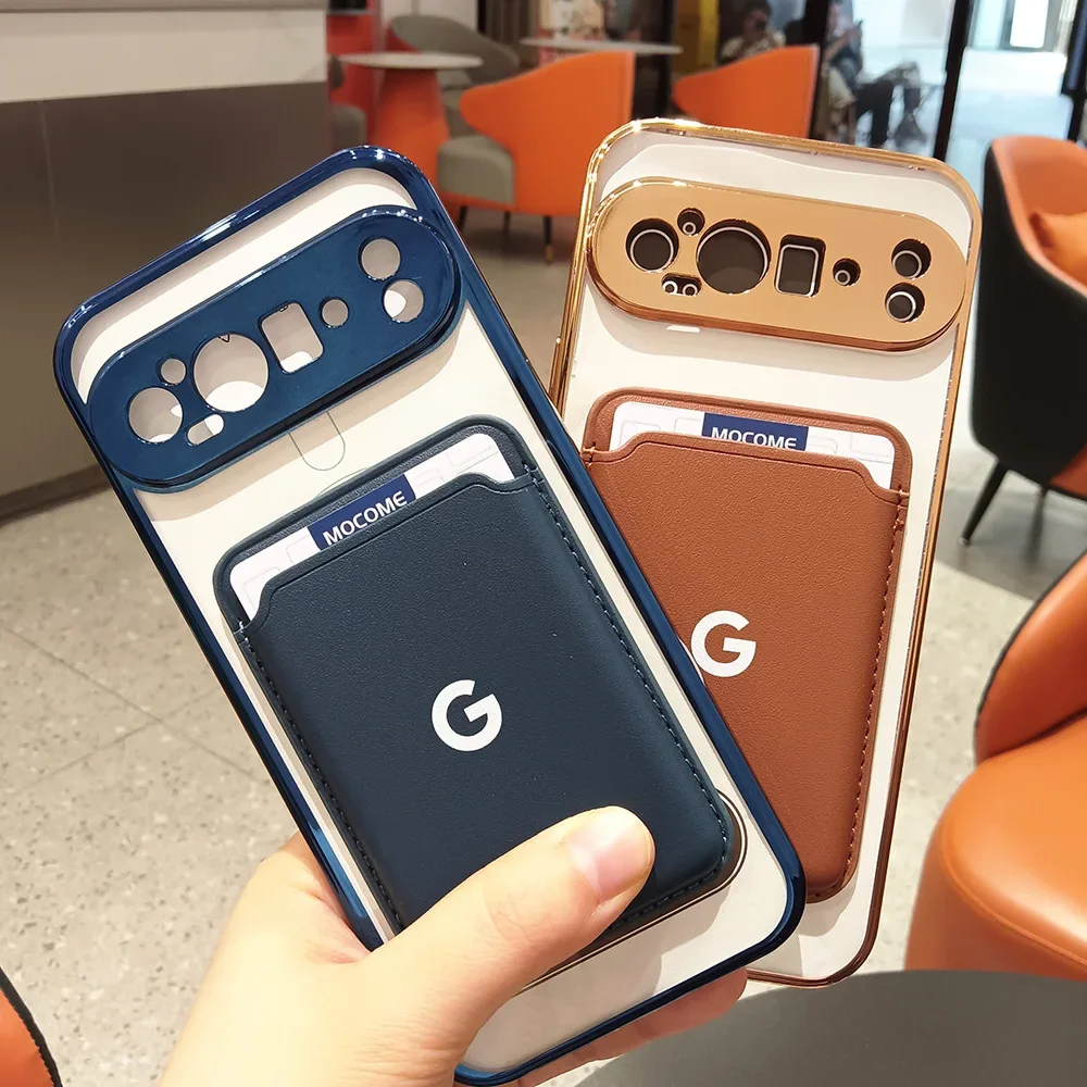 Magsafe-Compatible Magnetic Leather Wallet Case with Wireless Charging Back Cover