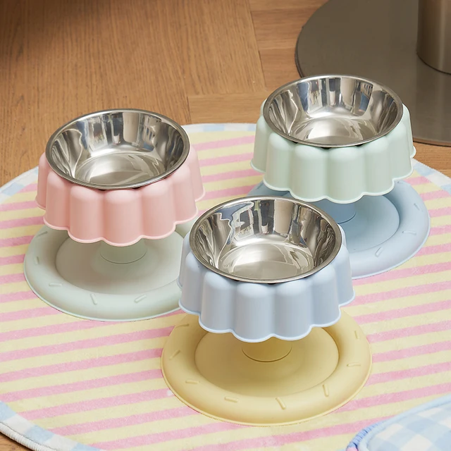 1pc Elevated Bowl for Protecting Cervical Spine  Can be knocked over  Removable  Easy to Clean  For Cats  Essential Pet Item