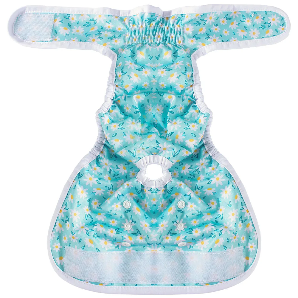 Dog Diapers, Pet Diapers, Dog Nappies 1pc Reusable Washable Cloth Female Dog Diapers Hook and Loop Waterproof Soft Polyester Fabric Dog Pants