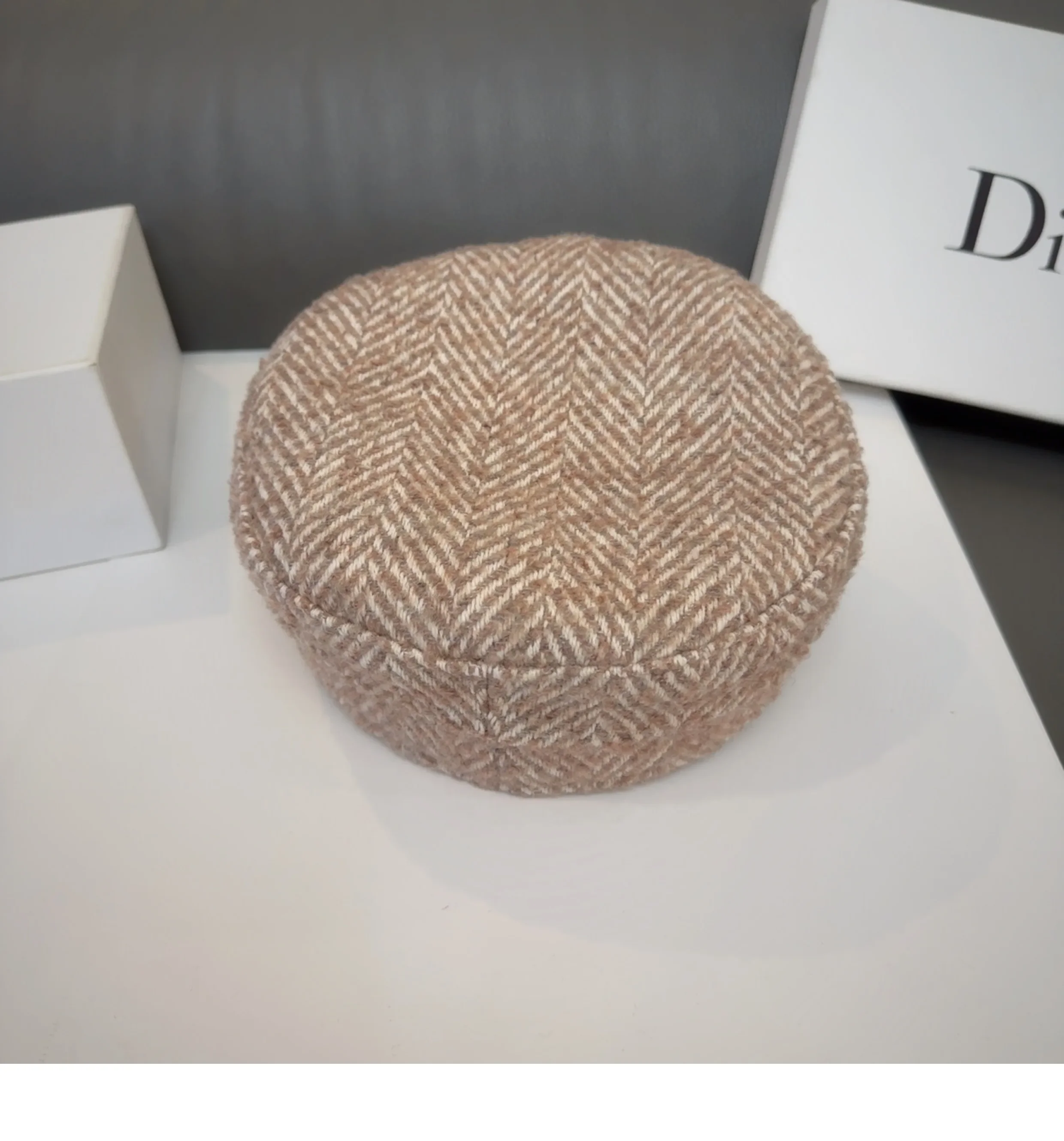 Cotton Newsboy Cap Brand Designer Autumn Winter Warm Newsboy Caps Herringbone-wool Baker Boy Cap Patchwoek Flat Caps