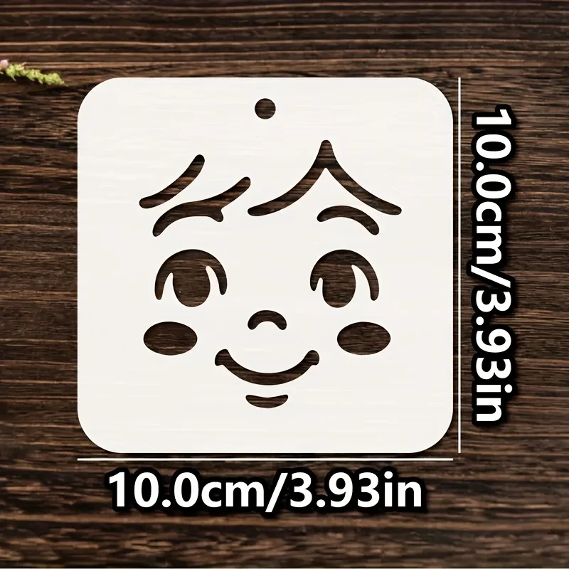 9개의 대형 얼굴 스텐실, DIY 페인팅, 공예, 인형 제작 및 휴일 장식을 위한 재사용 가능한 다중 표현 템플릿