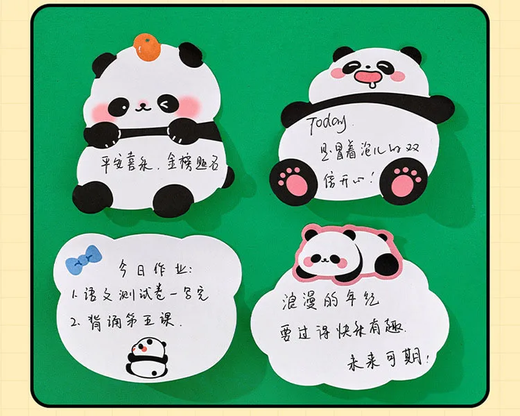 1-teiliges Lytwtw's Cartoon-Klebeband, niedlicher Kawaii-Panda-Notizen, Notizblock, Notizblock, Büro, Schulbedarf, Schreibwarenaufkleber – Detail 6