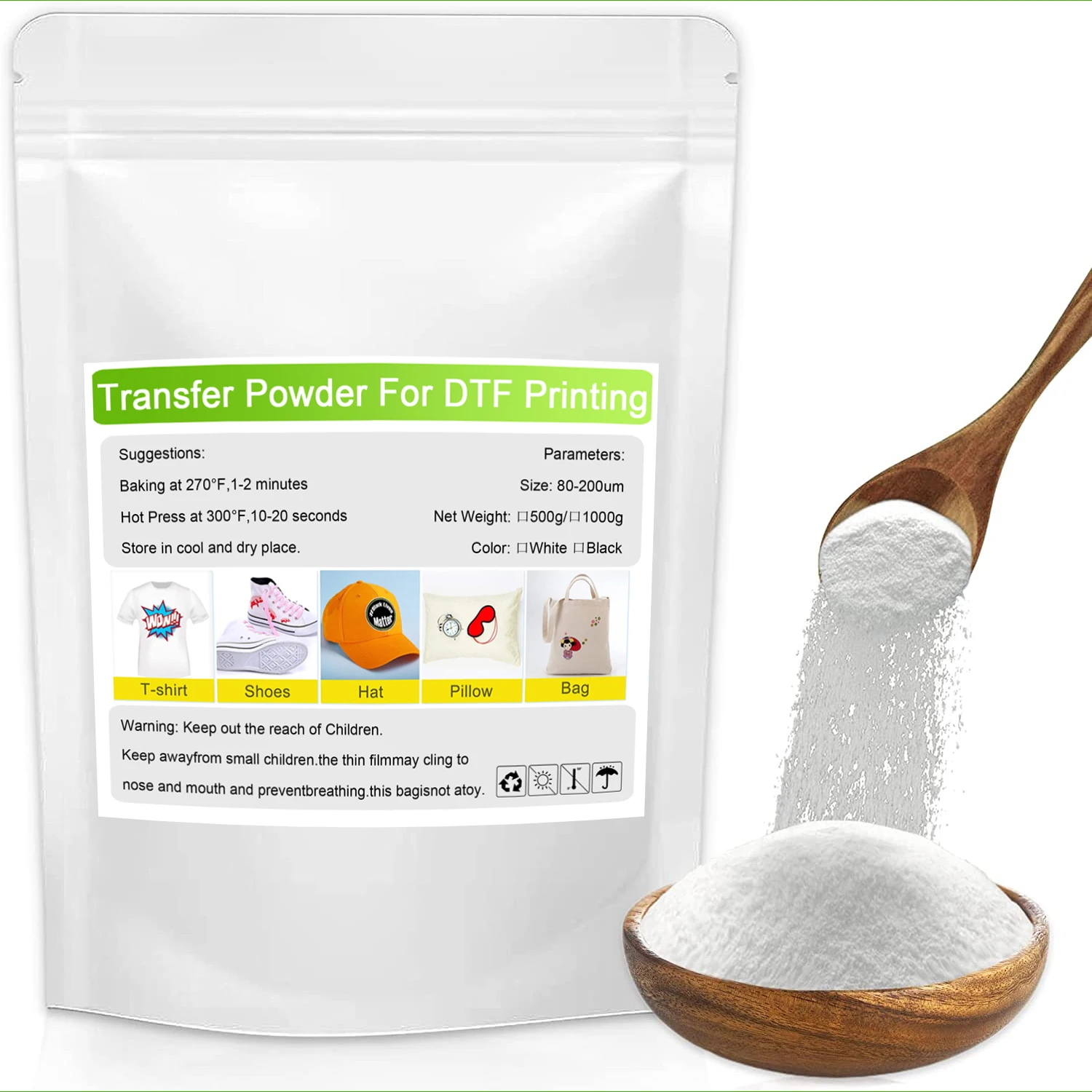 DTF Powder DTF Printer Hot Melt Powder for Transfer Film Printer Poliamida for Direct Transfer Film