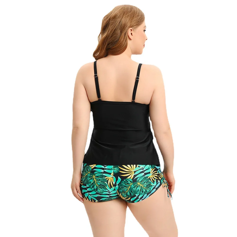 Women's Ruffled Edge Bikini Swimsuit, Summer Beach Cloth, Large Size