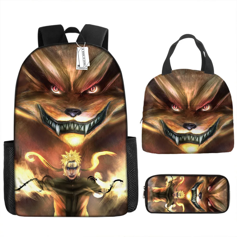 

2023 new fashion trend anime Naruto elementary and middle school students schoolbags boys and girls anime cartoon schoolbags