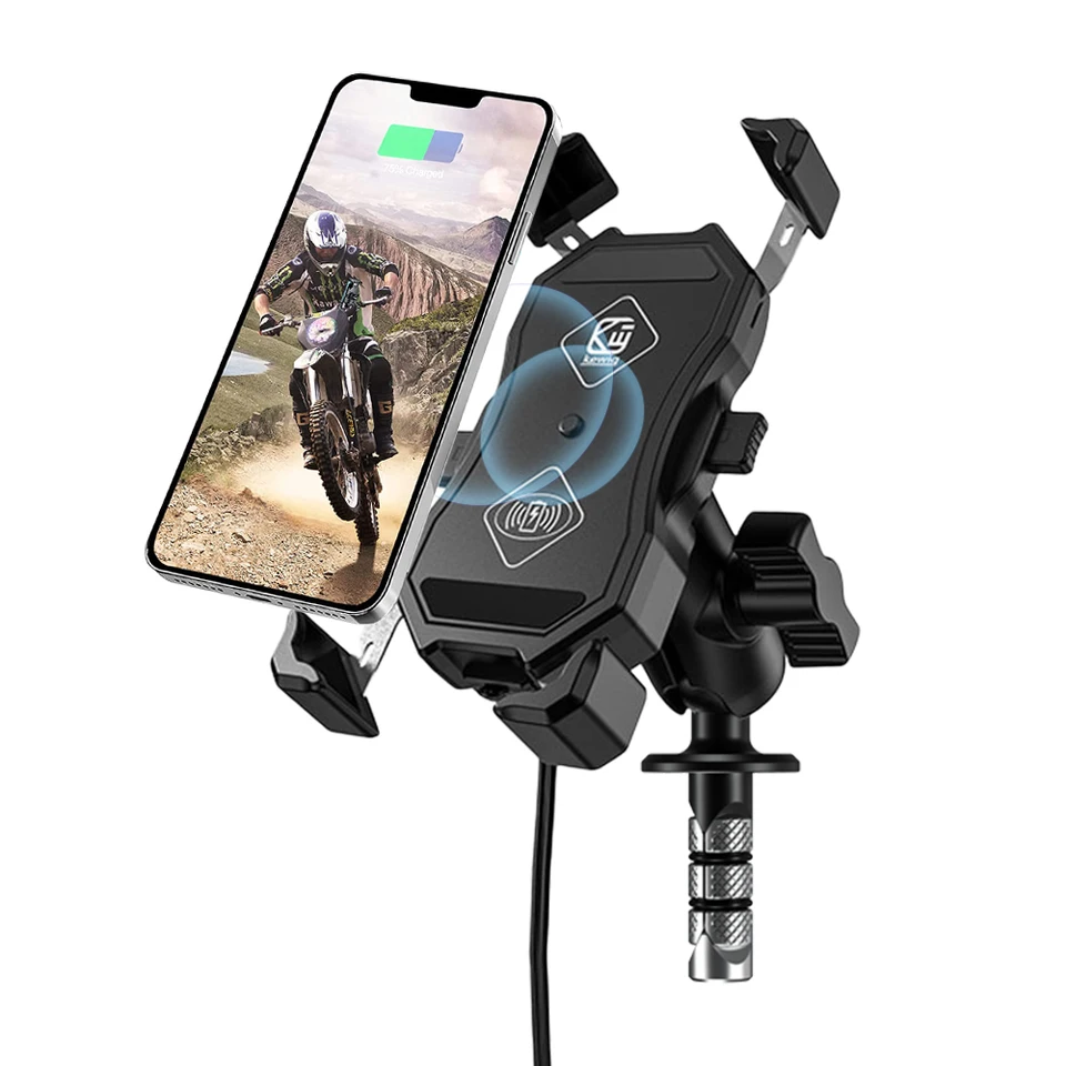ワイヤレス充電器 新しいオートバイフォークステムワイヤレス充電器 15 ワット Qi/USB