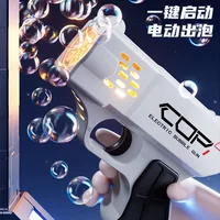 New bubble machine pistol toy usb rechargeable hand-held automatic children hand-held bubble machine. 2