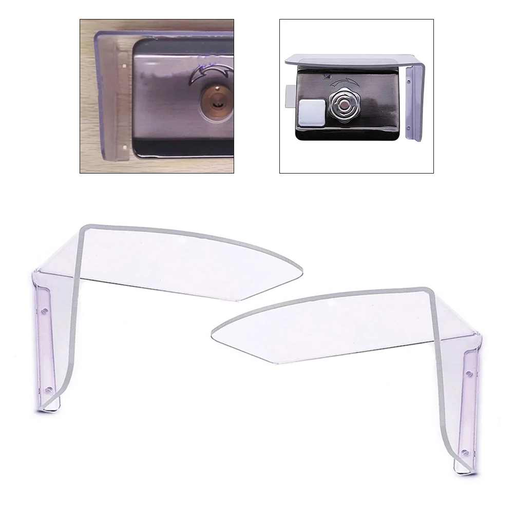 1pc Electric Lock Rain Cover Outdoor Electronic Mechanical Lock Protective Cover Acrylic Access Controller Cover