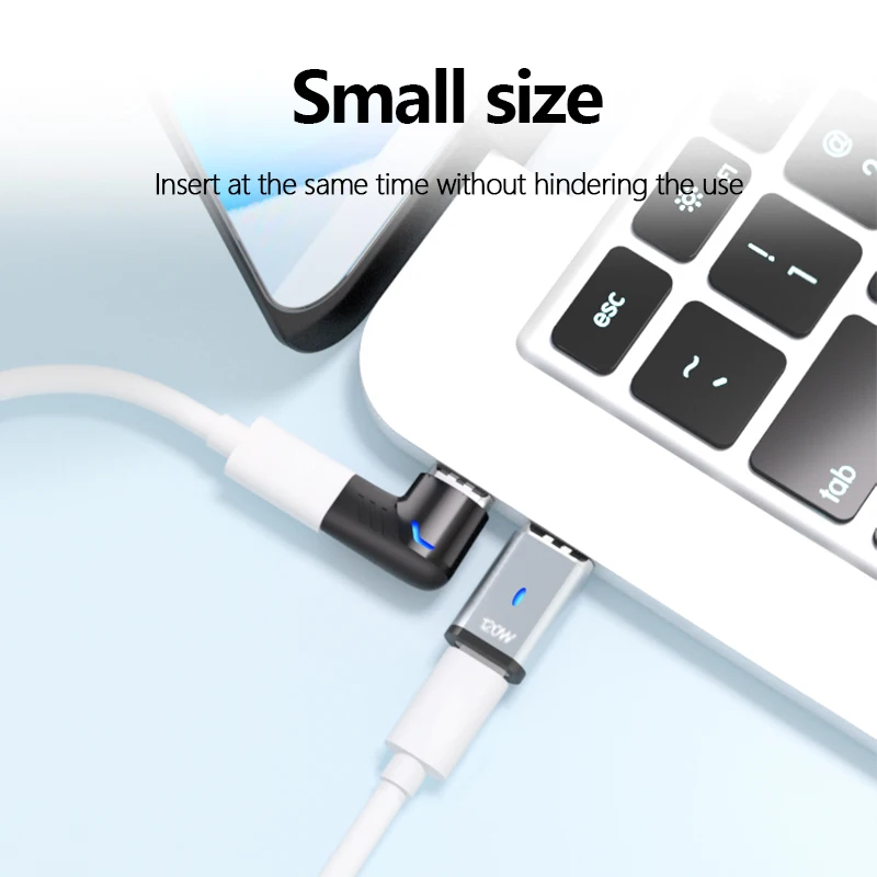 Power Adapter Magnetic USB C Adapter 120W Fast Charging 480Mbs Magnet Converter for iPad MacBook Pro Surface 7 HUAWEI MI OPPO Switch Connector
