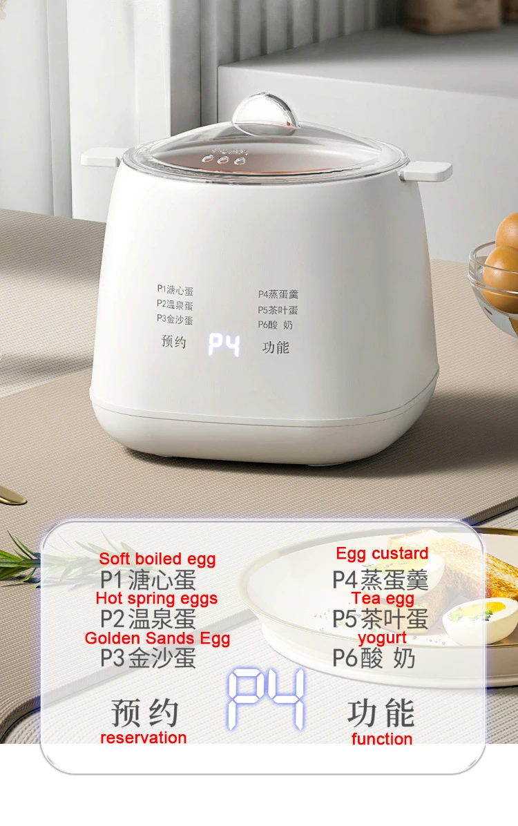 DMWD Yogurt Machine Automatic Timing Leben Fermenter Multifunctional Electric Stew Pot Mini Egg Boiler Food Steamer 2