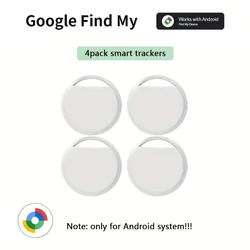 4 - Pack Smart GPS Trackers - Universal Anti - Loss Device (WHITE)