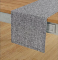Linen Table Runner Gray Khaki Farmhouse Tablecloth Machine Washable Home Dining Table Runner for Wedding Christmas Table Decor 5