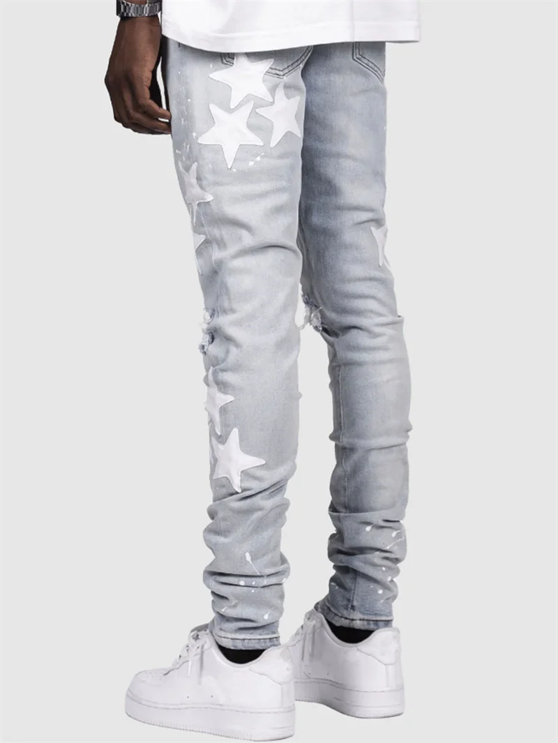 Vintage Star Print Jeans - Detail 9