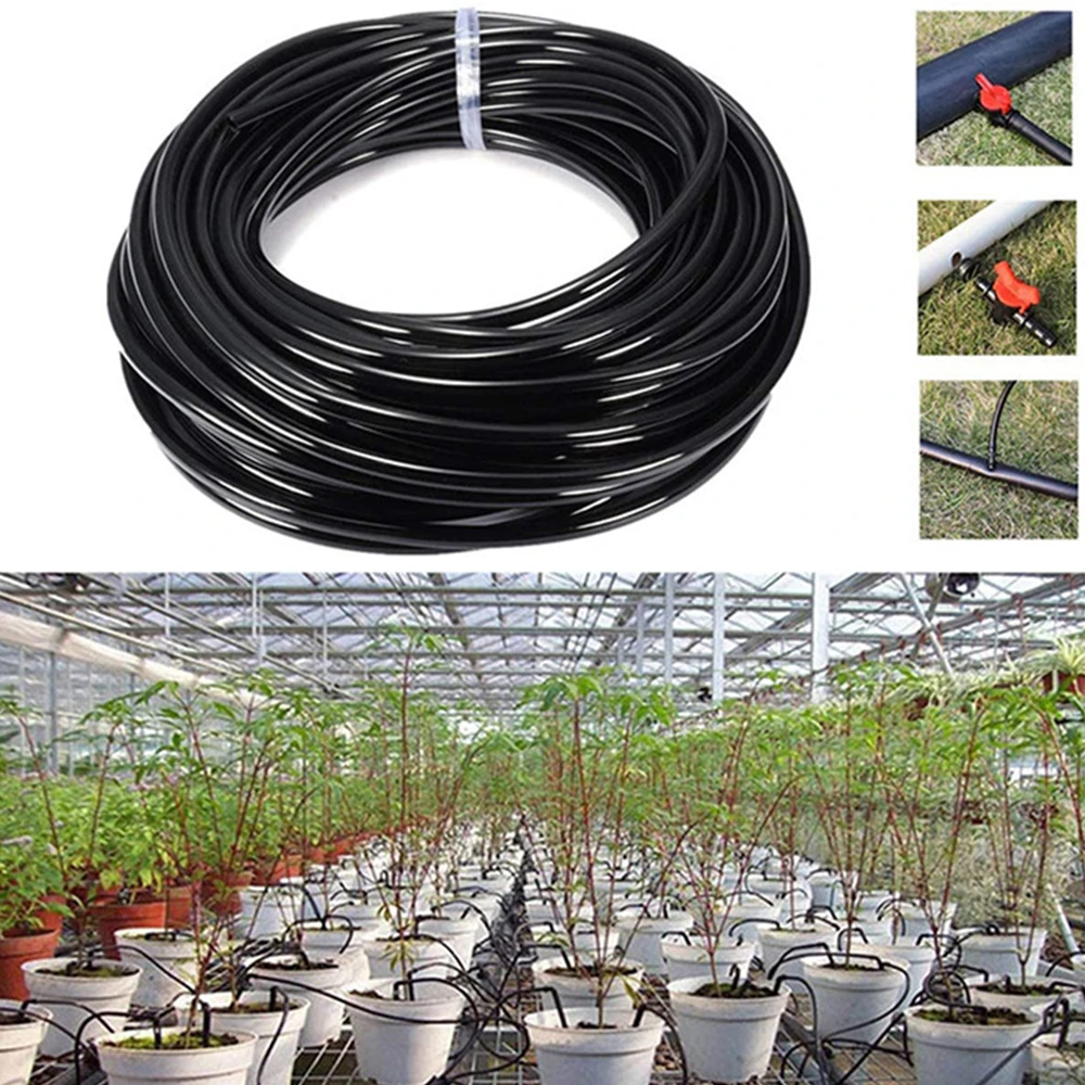 Tuyau d'irrigation PE 10m-50m 1/4 pouces 4x6.35mm, tuyau d