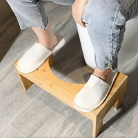 Bamboo Toilet Stool For Kids Bathroom Waterproof Non-slip Poop Seat Pregnant Restroom Stand Old People Squat Bench for Tawny 1
