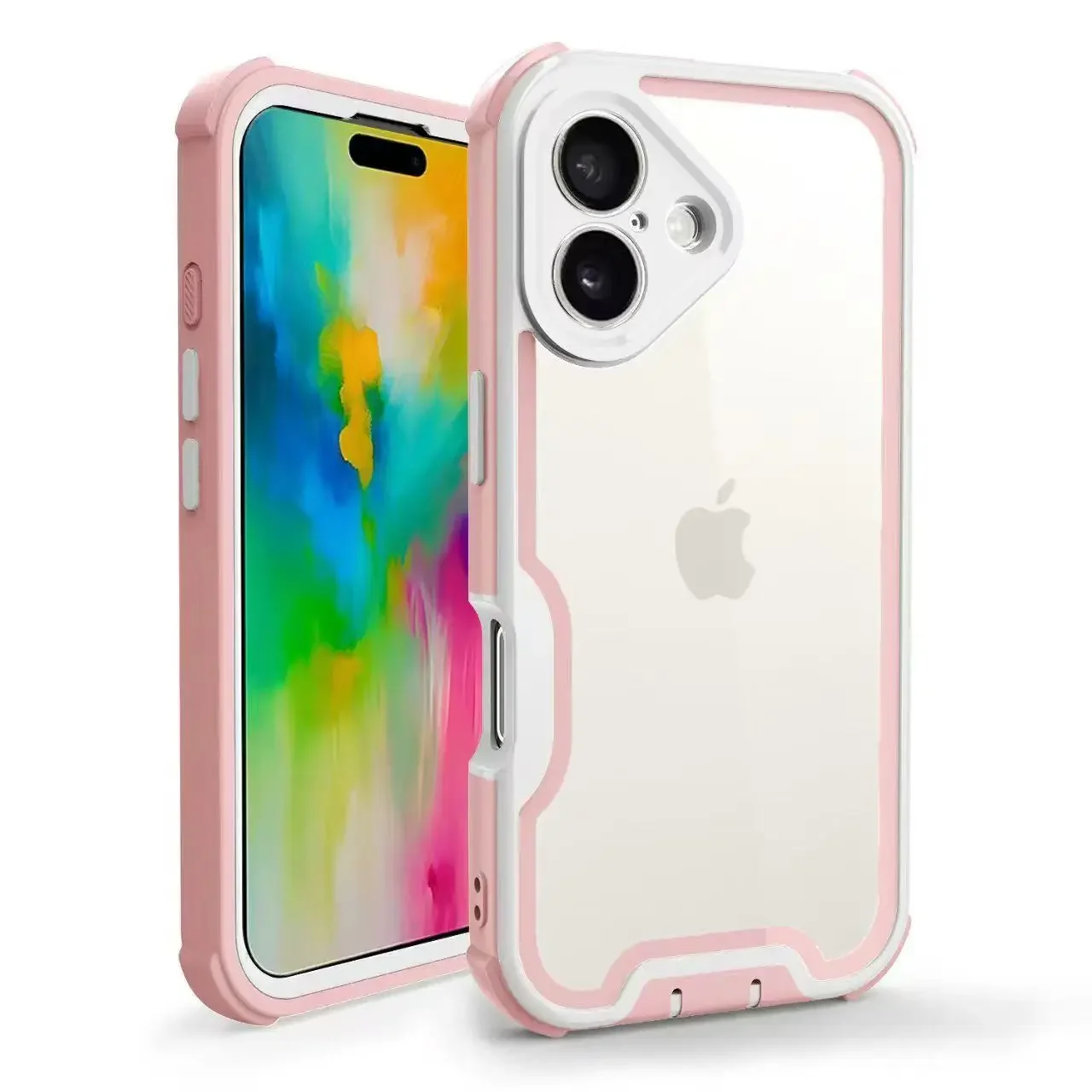Luxury 4-in-1 Transparent Shock-Resistant Protective Phone Case with Lens Protection
