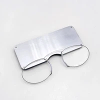 2024 Titanium Mini Reading Glasses Clip Nose Round Optical Glasses With Box Wallet Portable Prescription Eyewear Degree 1 To 3 1