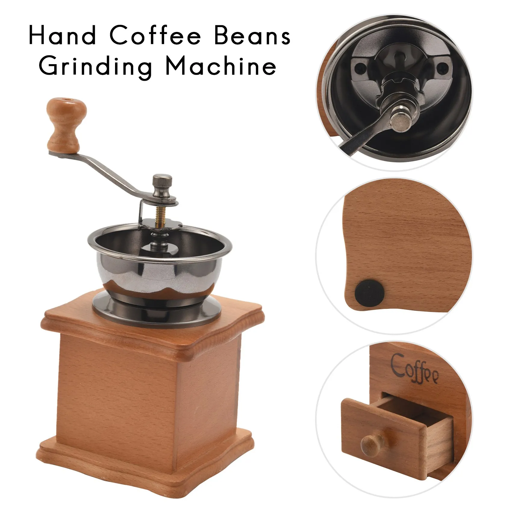 Manual Coffee Grinder, Hand Coffee Beans Grinding Machine, Hand Coffee Burr Mill,Manual Bean Grinder 3