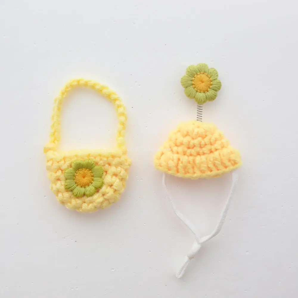 כובע סרוג בעבודת יד עבור חיות קטנות, כובע יד מיני לחיות מחמד קטנות כובעי חמוסת קטנים עבור תוכי נחש חמוד צ'יפמונק גיני פיג אביזרים