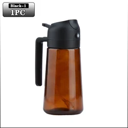Dark Glass Oil Sprayer and Dispenser for Cooking and Barbecues (Black  A)