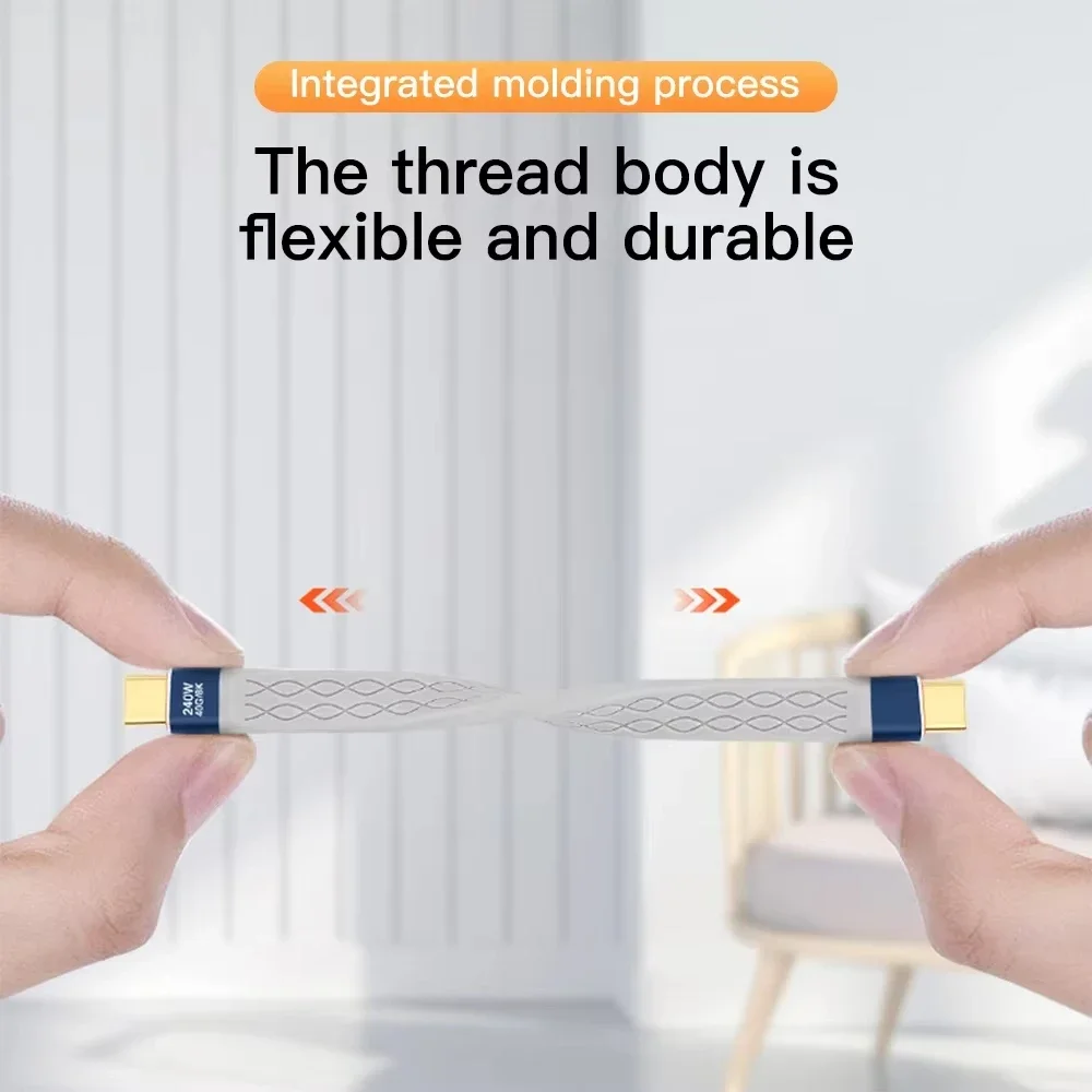 240W USB C Cable 40Gbps  Fast Charging PD3 1 8K Display for MacBook Pro Samsung Galaxy S24 Ultra IPhone 15 16 Pro