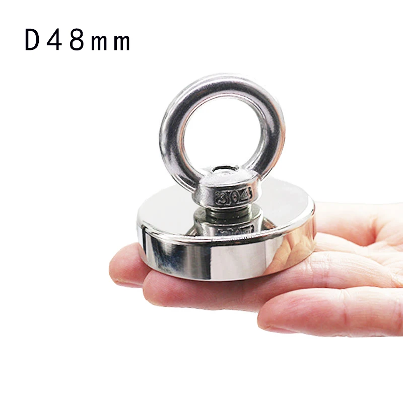 D48 Search Magnet Ultra Strong Neodymium Magnets Fishing Strong Magnetic Rings Powerful Salvage Magnet Rare Earth