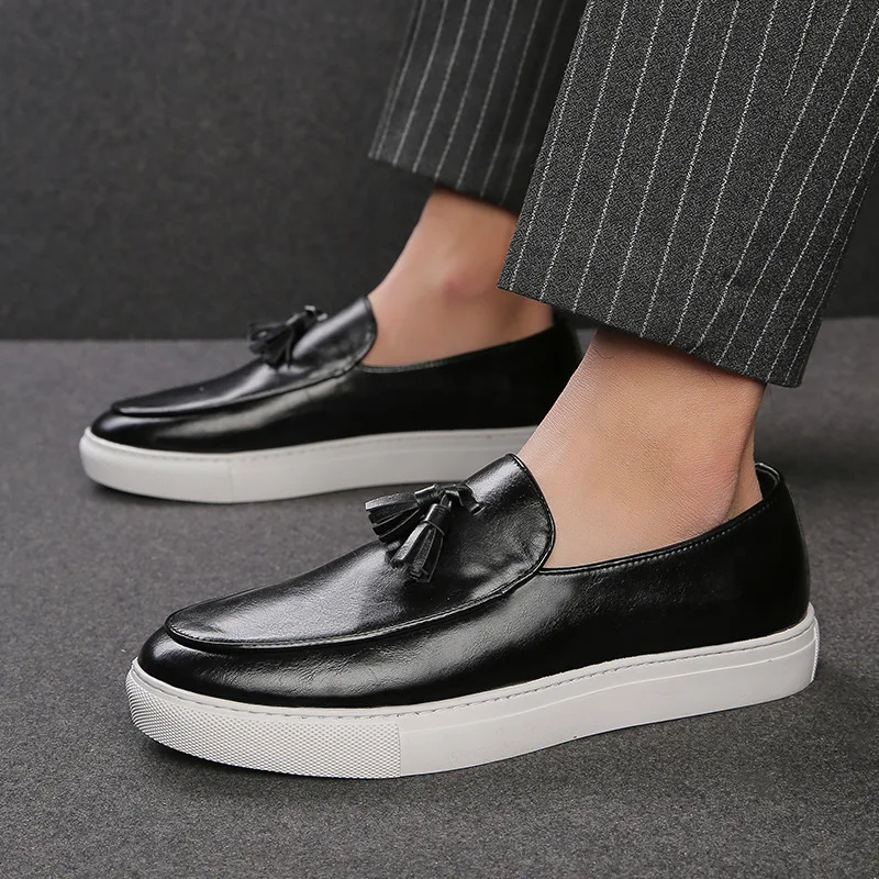 Italy Men Casual Shoes Summer Leather Loafers Office Shoes For Men