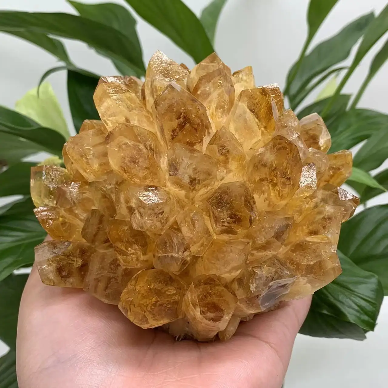 

550g 100% Natural Citrine Crystal Cluster Yellow Quartz Cluster Healing Yellow Raw Stones mineral Specimen Home Decoration 1pcs
