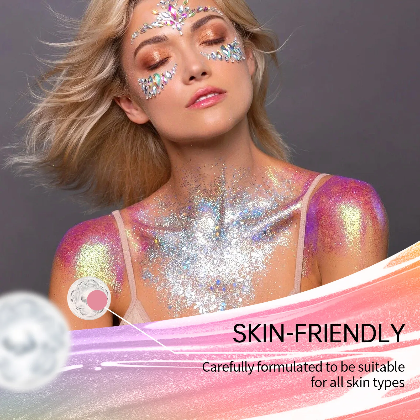 High Glitter Gloss Gel Body Mermaid Sequin Long Lasting Shine Shimmering Powder Brightening Face Stage Highlighter Makeup Gel 6
