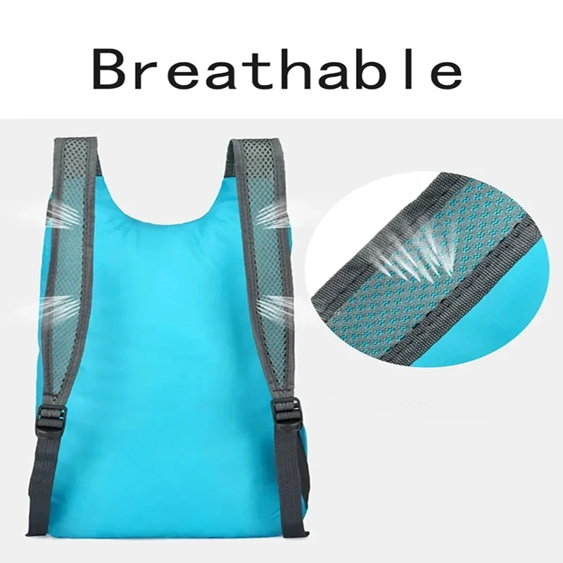 Men's and Women's Outdoor Sports Waterproof Foldable Backpack Large Capacity Portable Camping and Hiking Day Bag