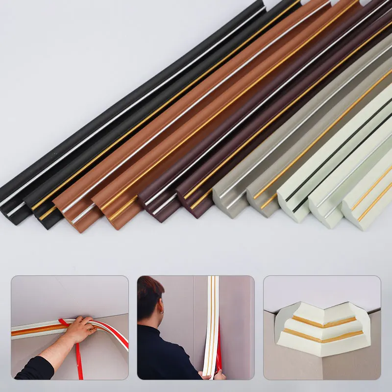 Wall Stickers 5M Self-adhesive Border Line TV Background Wall Decor Bar Ceiling Line Anti-collision Skirting
