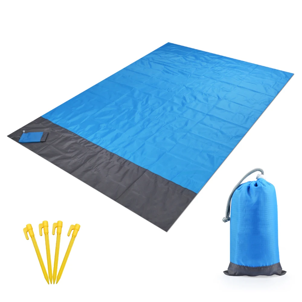 Waterproof Outdoor Beach Blanket Portable Picnic Mat Camping Ground Mat Tent Tarp with Storage Sack 1