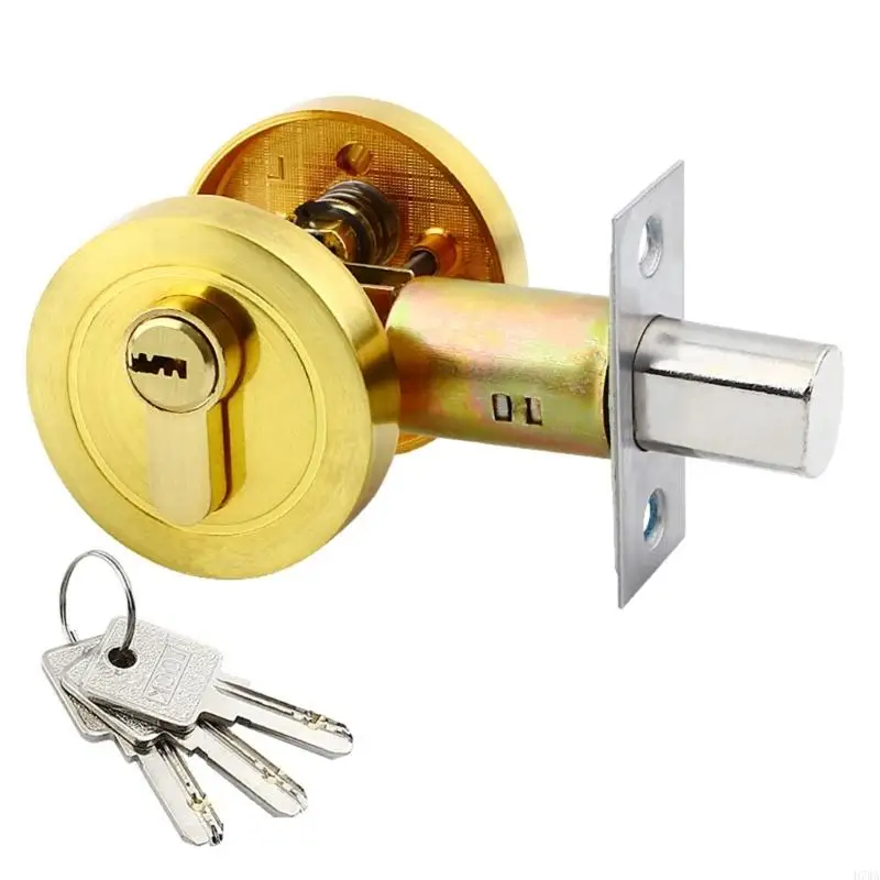 Single Cylinder Deadbolts Key Entry Stainless Steel Lock for 35 50mm Door Portable for Bedrooms Bathrooms and Entrances D7WA