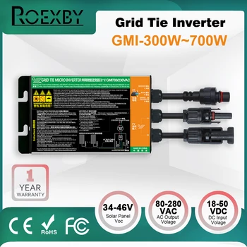 300W 350W 500W 600W 700W Micro อินเวอร์เตอร์ระเบียงพลังงานแสงอาทิตย์ PV Grid Tie ระบบสําหรับ Home MPPT อินพุต DC18-50V พลังงานแสงอาทิตย์ AC110V-240V 1