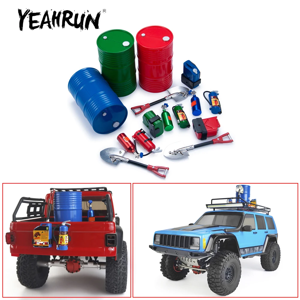 2-Pack Simulation Oil Drum Accessories For 1/10 Scale RC Crawler Cars
