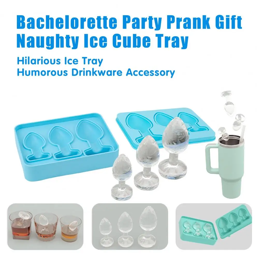 Butt Plugging Shaped Ice Tray Humorous Drinkware Accessory Humorous Butt Plugging Ice Cube Tray for Whiskey Cocktails for Party