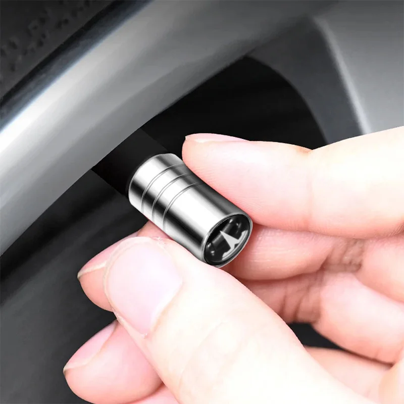 4Pcs Car Wheel Tire Valve Caps Air Stem For Tesla Model S Model X Y 3 Roadster SpaceX Tyre Plug Auto Tools Accessory tire valve caps tire screw cap