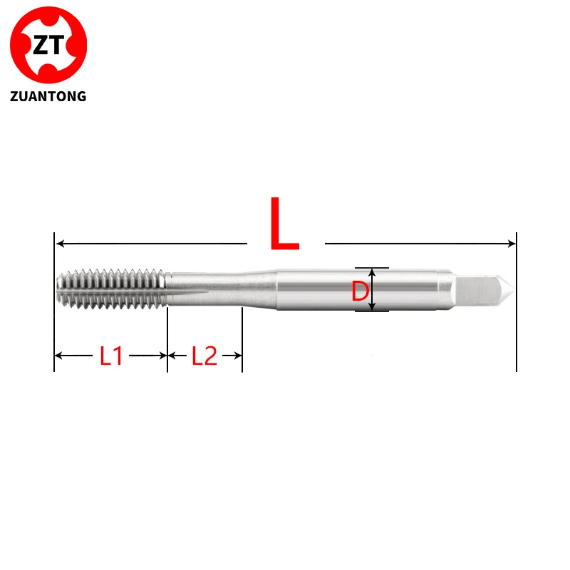 ZUANTONG HSSE-M42 JIS Standard Rollformgewindebohrer M3M4M5M6M7 M8M9M10 M11 M12 M14 M16 Maschinengewindebohrer für Aluminium/Stahl – Detail 7