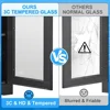 Display Cabinet with Glass Doors, Black Curio Cabinet with Lock, 71“ Tall Display Case for Living Room, Bookcase for Home, Clini 4