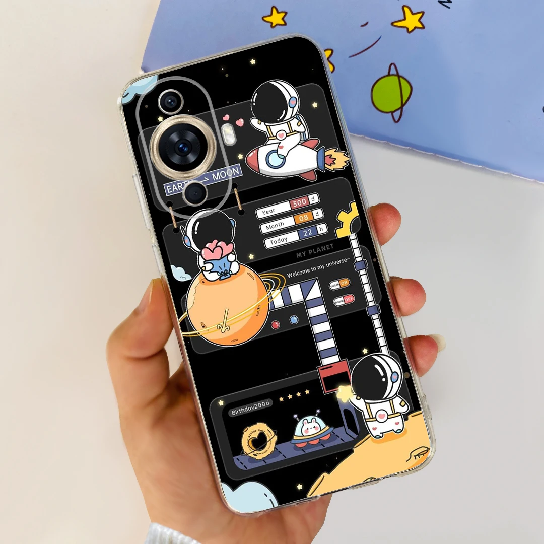Cute Painted Clear Silicone Soft TPU Phone Case for Huawei Nova 11 Series
