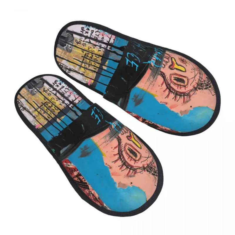 

Memory Foam Slippers Women Soft Warm Jean Michel Basquiats House Slippers