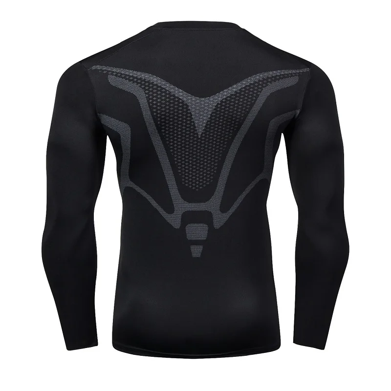 Sport T Shirt Men Fitness Running Quick Dry Long Sleeve Compression Tops Workout Training Gym Rashgard